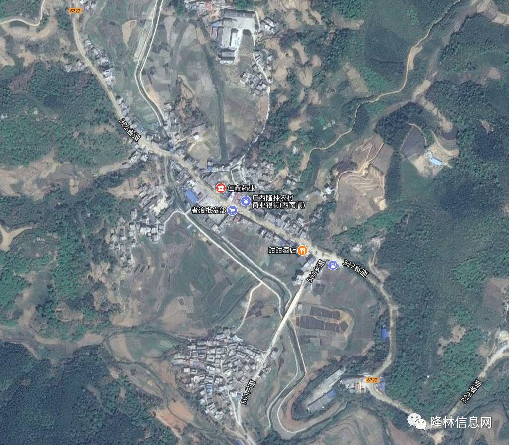 隆林16个乡镇卫星地图哪个最美呢隆林信息网